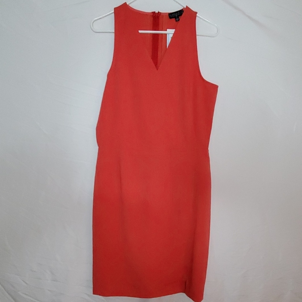 Emploi Women's Dress with Slit, Large, Coral NWT